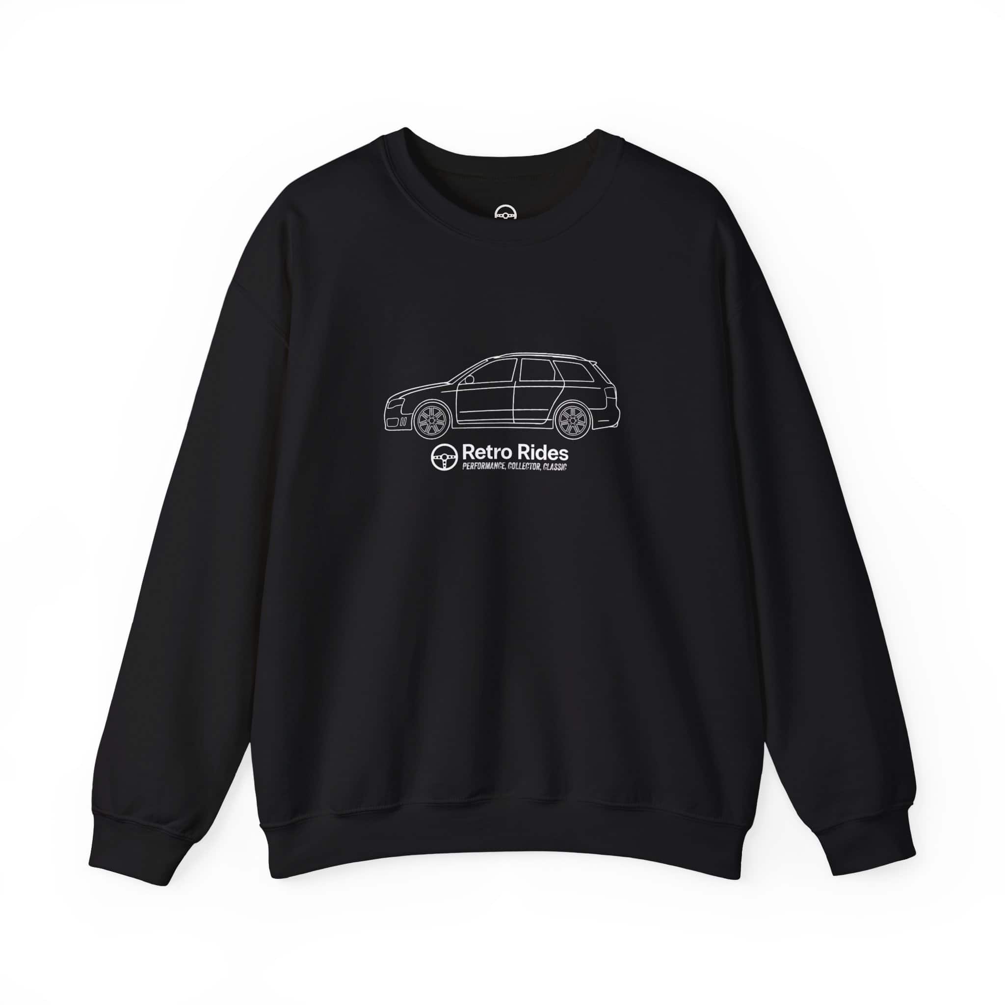 Retro Rides Crewneck Sweatshirt Audi RS4 Outline - Image 5