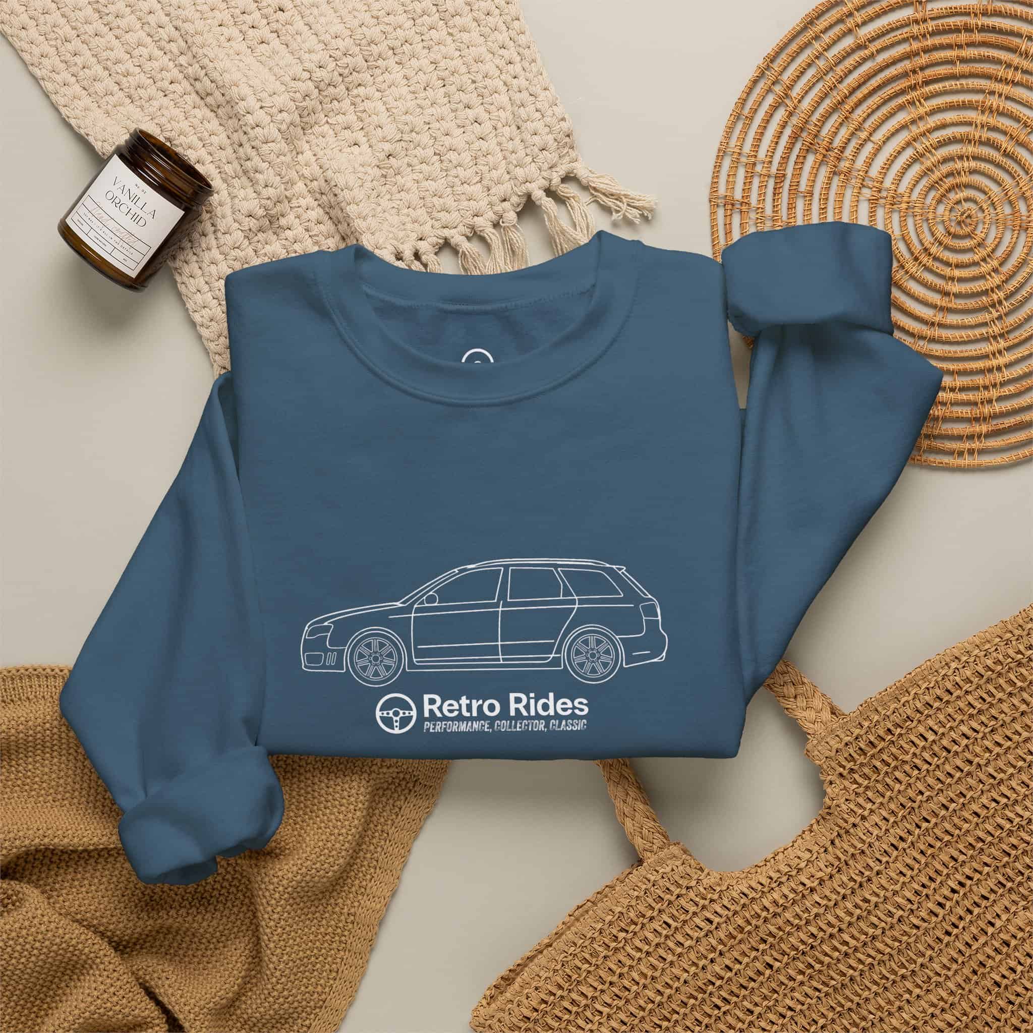 Retro Rides Crewneck Sweatshirt Audi RS4 Outline - Image 16