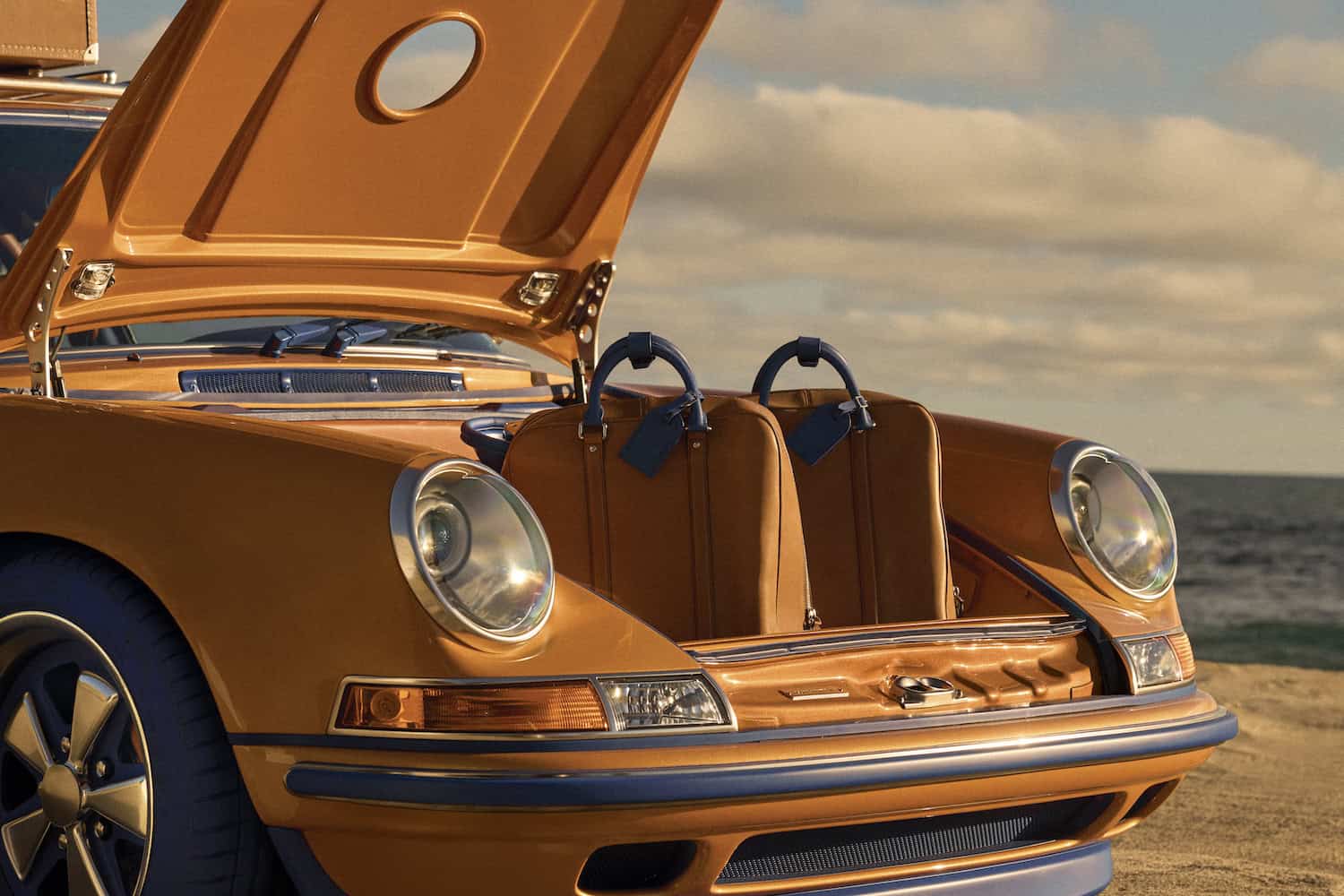Front compartment with Louis Vuitton luggage