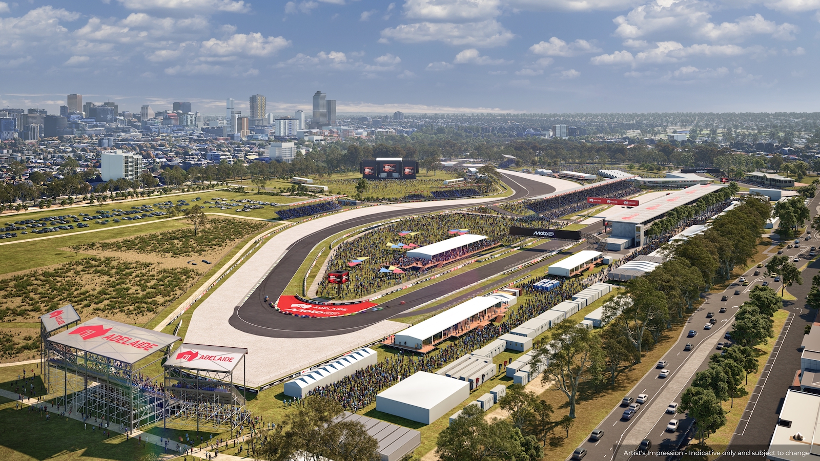 Adelaide Street Circuit – MotoGP – Hero Aerial
