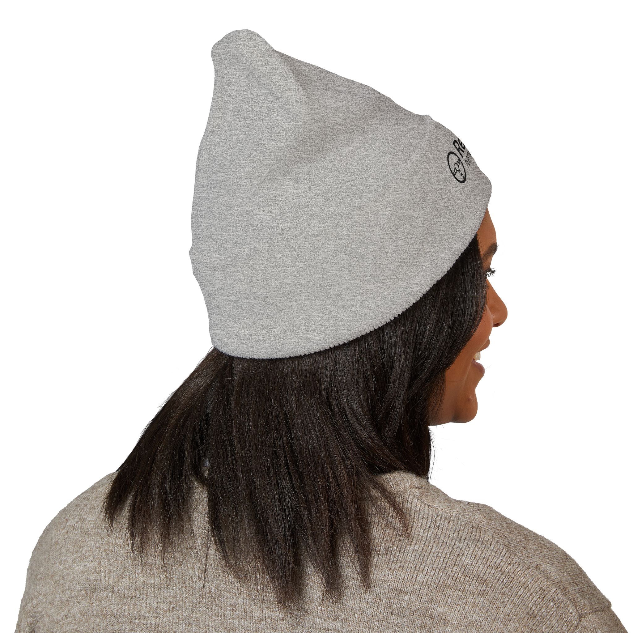Retro Rides Embroidered Cuffed Beanie — Vintage Car Logo Knit Hat - Image 12