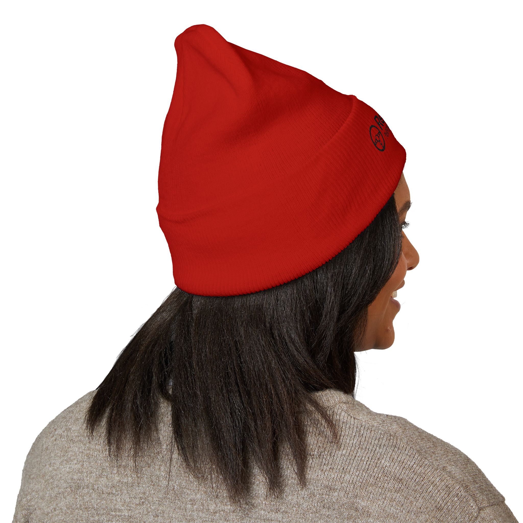 Retro Rides Embroidered Cuffed Beanie — Vintage Car Logo Knit Hat - Image 16