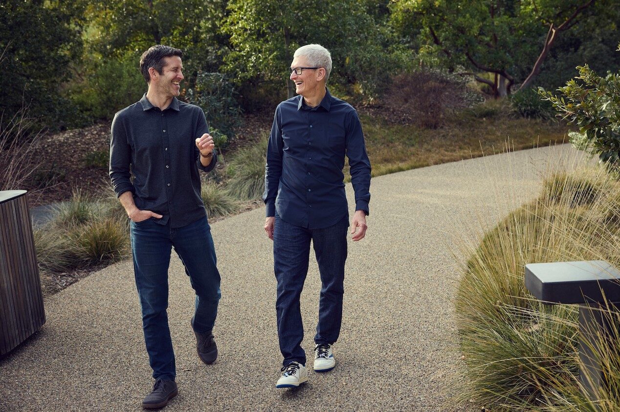 John Ternus and Tim Cook
