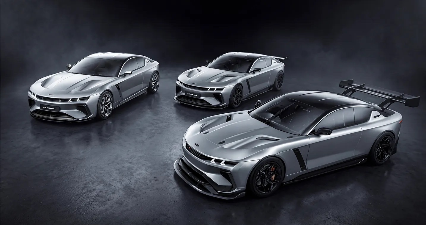 Jensen Interceptor lineup – GT, GTR, and GTX