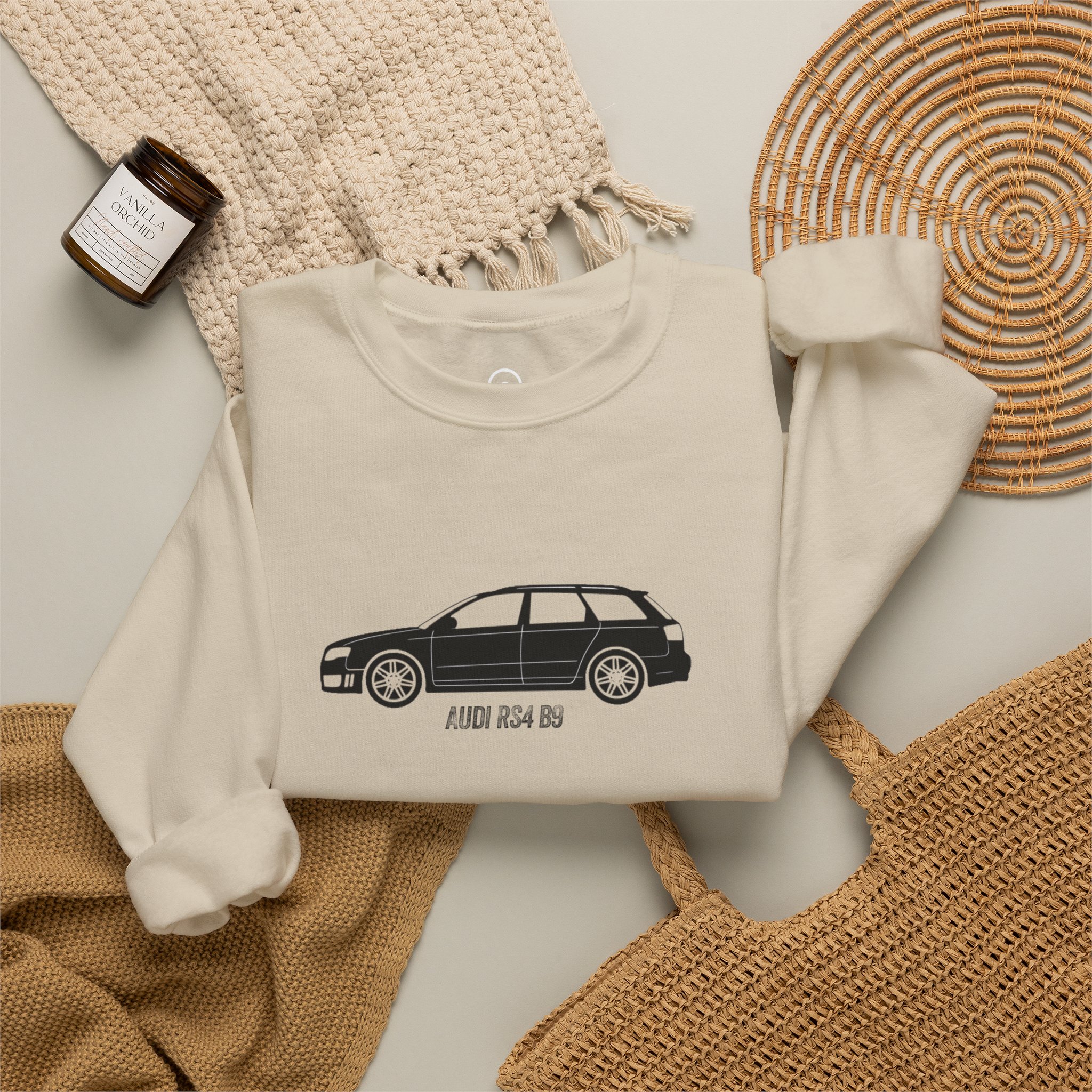 Retro Rides Crewneck Sweatshirt Audi RS4 Outline - Image 32