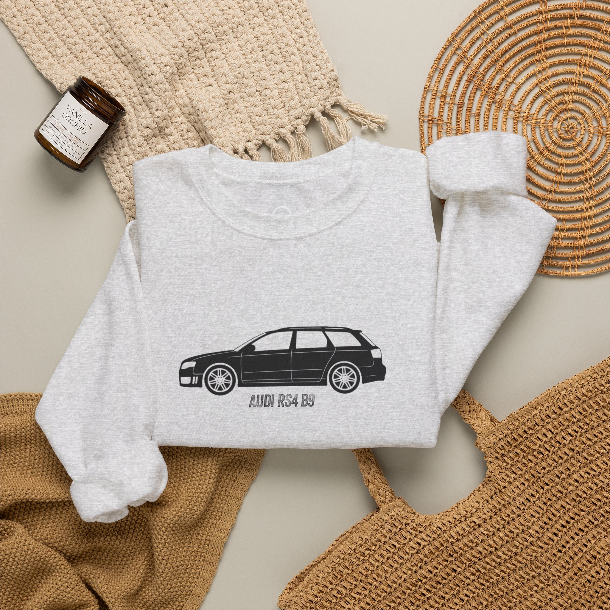 Retro Rides Crewneck Sweatshirt Audi RS4 Outline - Image 28