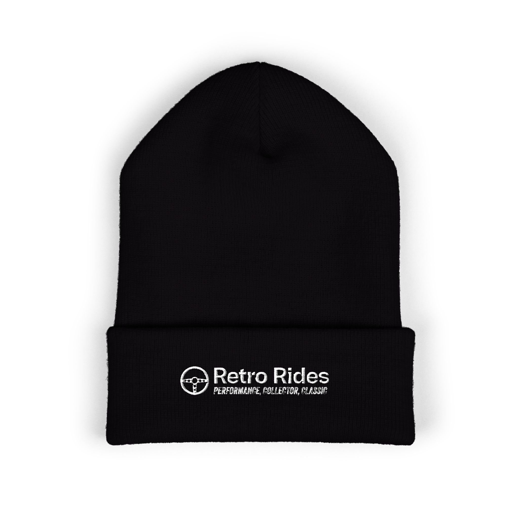 Retro Rides Embroidered Cuffed Beanie — Vintage Auto Logo Winter Hat - Image 9