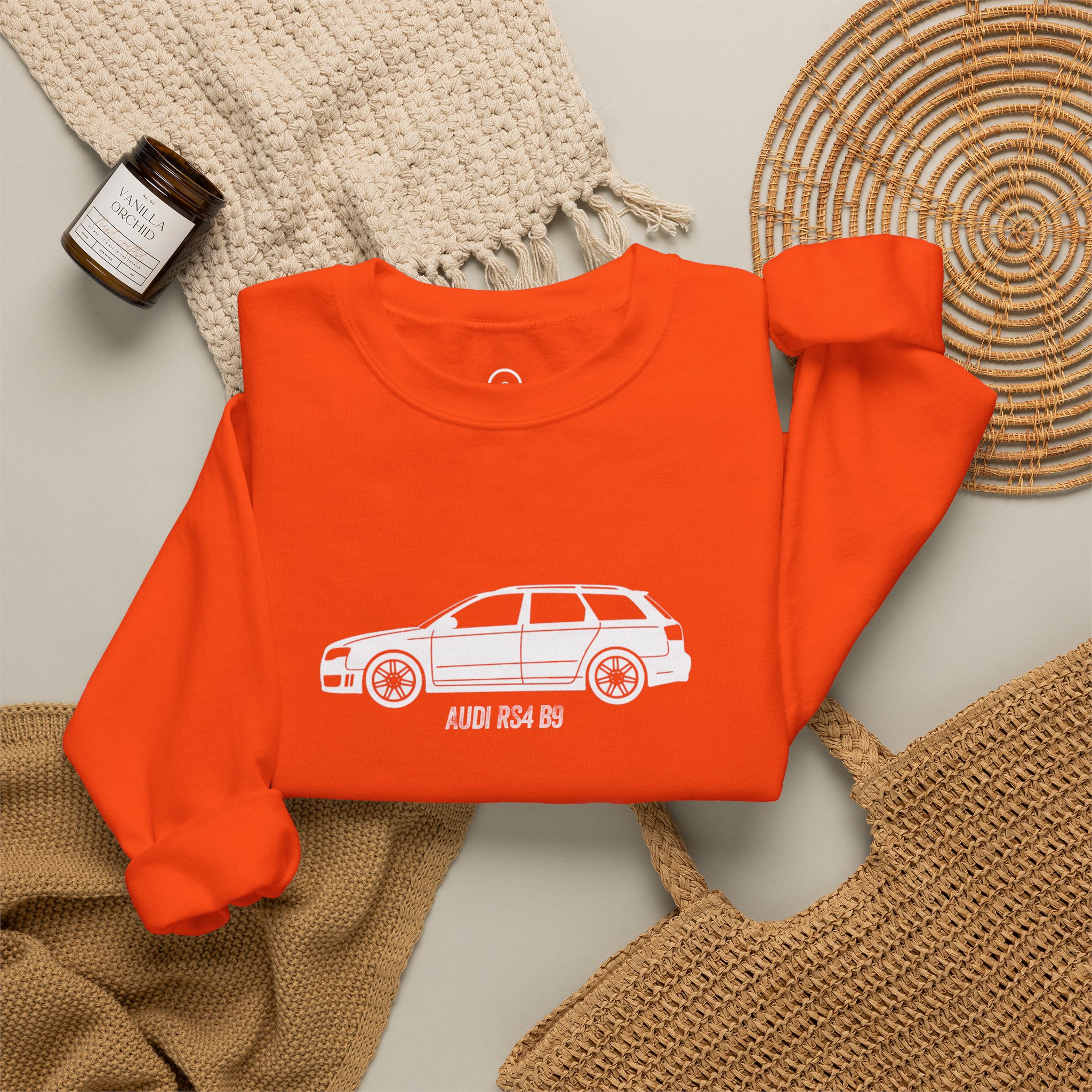 Retro Rides Crewneck Sweatshirt Audi RS4 Outline - Image 40