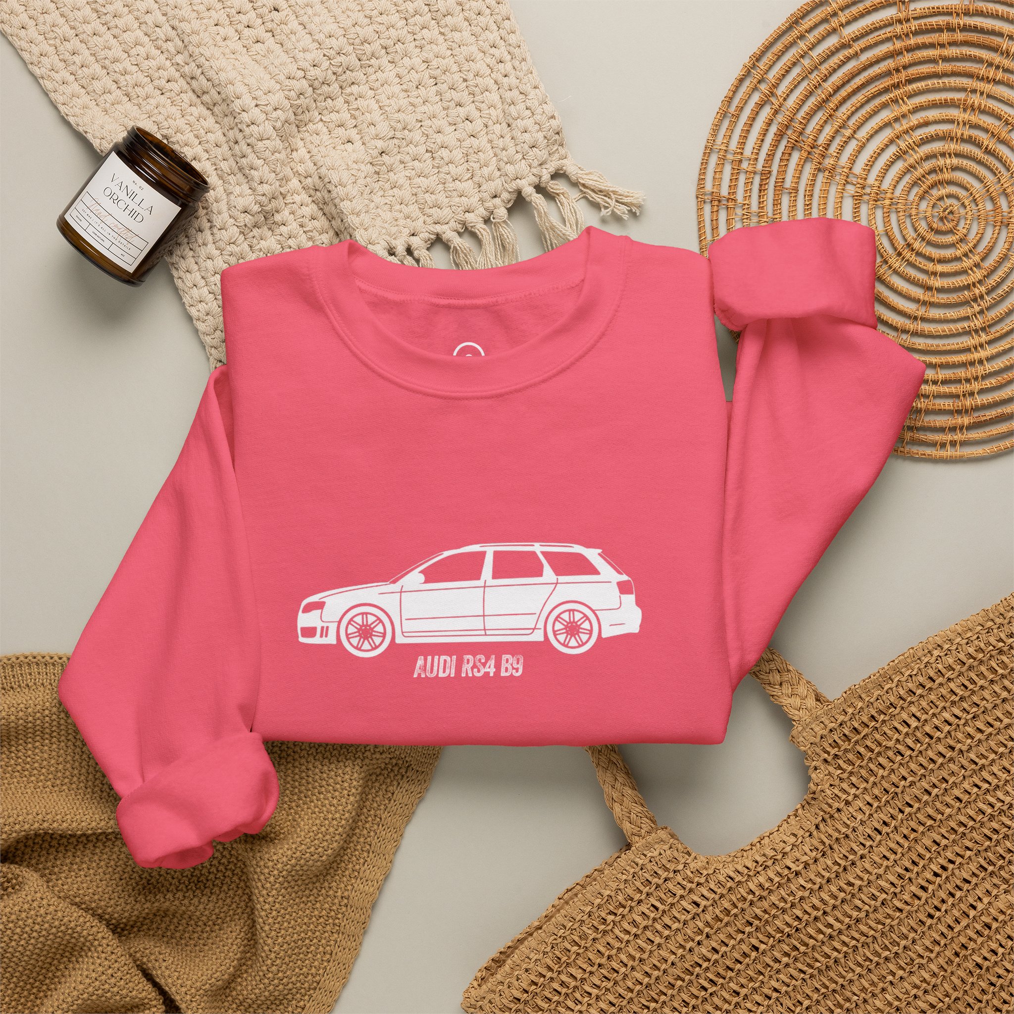 Retro Rides Crewneck Sweatshirt Audi RS4 Outline - Image 56
